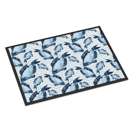 Carolines Treasures BB7532JMAT Beach Watercolor Fishes Indoor Or Outdoor Mat; 24 X 36 In.